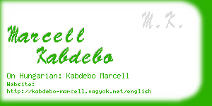 marcell kabdebo business card